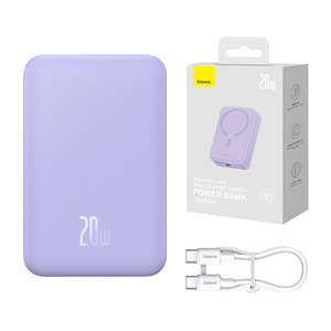 Powerbank Baseus Magnetic Mini 20000mAh 20W (fioletowy)