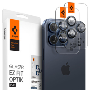 Osłona Aparatu Spigen Optik.tr ”ez Fit” Camera Protector 2-pack iPhone 14 Pro / Pro Max / 15 Pro / 15 Pro Max / 16 Pro / 16 Pro Max Blue Titanium