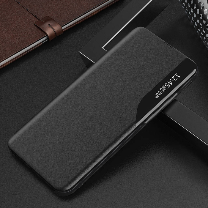 Eco Leather View Case elegancki futerał etui z klapką i funkcją podstawki Samsung Galaxy A53 5G czarny