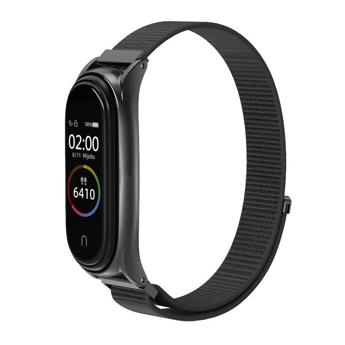 Pasek TECH-PROTECT Xiaomi Mi Band 5 Nylon Black Czarny