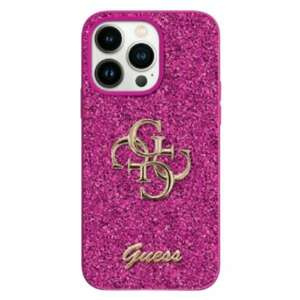 Etui Guess iPhone 16 fioletowy/lpurple hardcase Fixed Glitter Big 4G