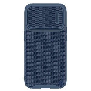 Nillkin Textured S Case etui iPhone 14 Pro Max pancerny pokrowiec z osłoną na aparat niebieski