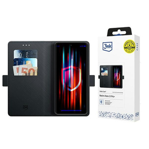 3MK Wallet Case Redmi Note 13 Pro+ czarny/black