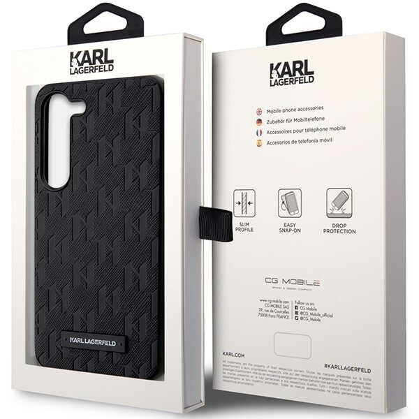 Etui Karl Lagerfeld KLHCS23MSAKLHPK S23 Plus S916 hardcase czarny/black Saffiano Mono Metal Logo Case