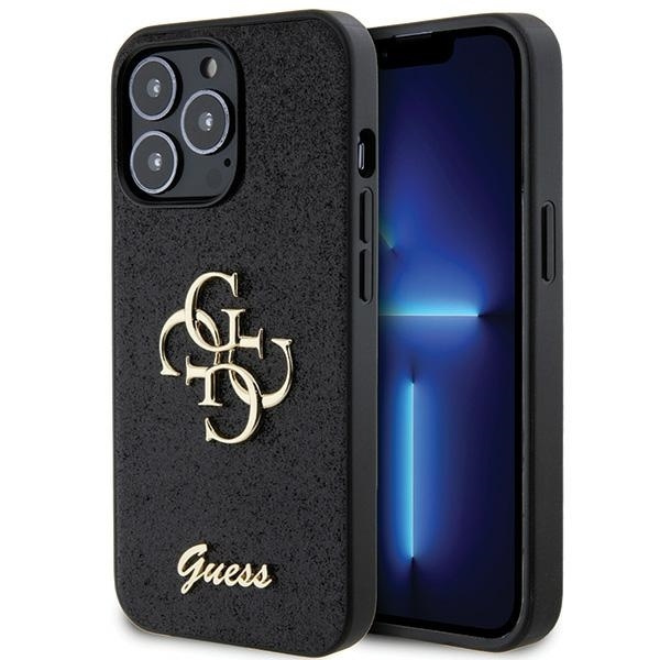 Etui Guess GUHCP13LHG4SGK iPhone 13 Pro / 13 6.1" czarny/black hardcase Glitter Script Big 4G Case