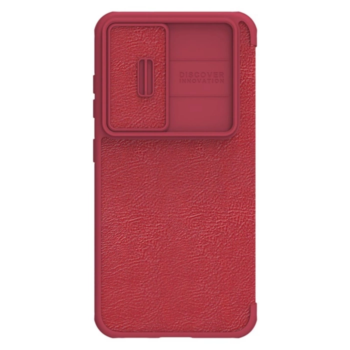 Nillkin Qin Leather Pro Case etui Samsung Galaxy S23+ pokrowiec z klapką osłona na aparat czerwone