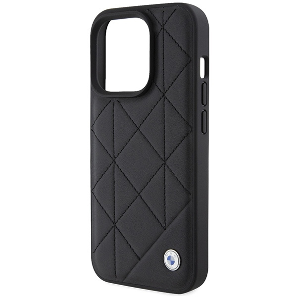 Etui Bmw Bmhcp15l22rqdk Iphone 15 Pro 6.1" Czarny/black Leather Quilted Case