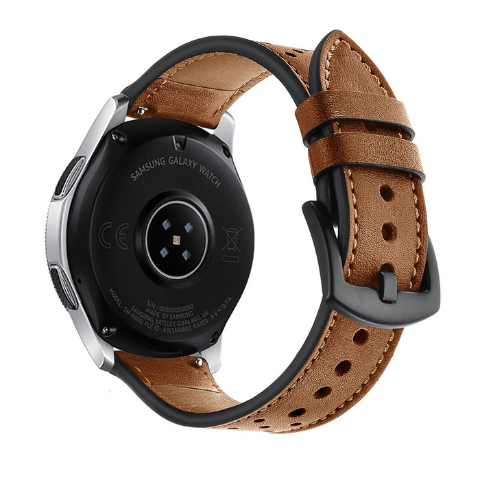 Pasek TECH-PROTECT Samsung Galaxy Watch 46mm Leather Brown Brązowy