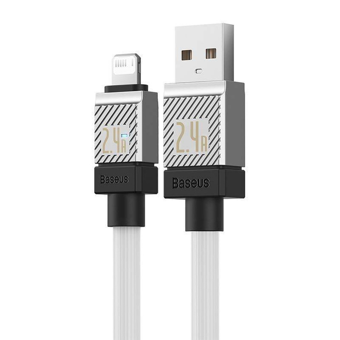 BASEUS kabel USB do Apple Lightning 8-pin CoolPlay 2,4A 1m biały CAKW000402