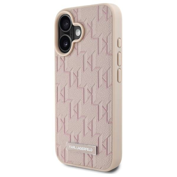 Etui Karl Lagerfeld iPhone 16 6.1" różowy/pink hardcase Hot Stamp Magsafe