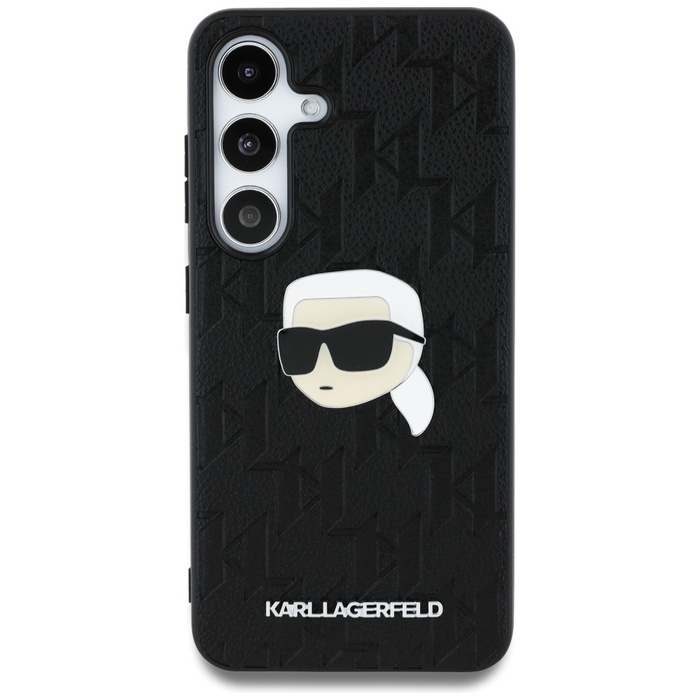 Etui Karl Lagerfeld Leather Monogram Pin  Logo Karl Head do Samsung Galaxy S25+ czarny