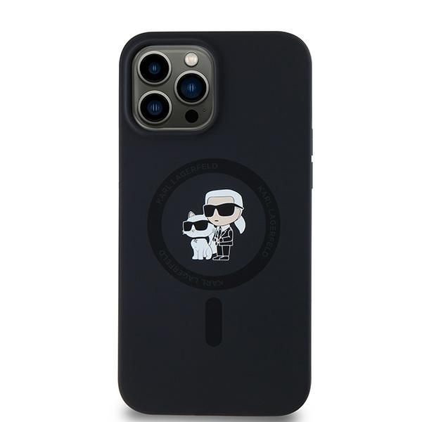 Karl Lagerfeld KLHMP13LSCMKCRHK iPhone 13 Pro / 13 6.1" czarny/black hardcase Silicone Karl & Choupette MagSafe