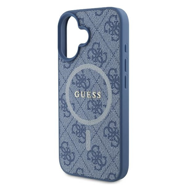 Etui Guess iPhone 16 Plus 6.7" niebieski/blue hardcase 4G Ring Classic Logo MagSafe