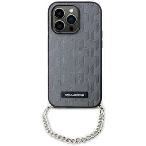 Etui Karl Lagerfeld KLHCP14SSACKLHPG iPhone 14 6.1" srebrny/silver hardcase Saffiano Monogram Chain Case