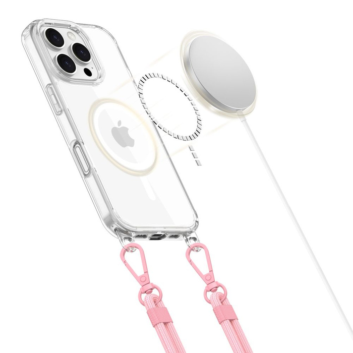 TECH-PROTECT FLEXAIR CHAIN MAGSAFE IPHONE 16 PRO MAX GREY & PINK