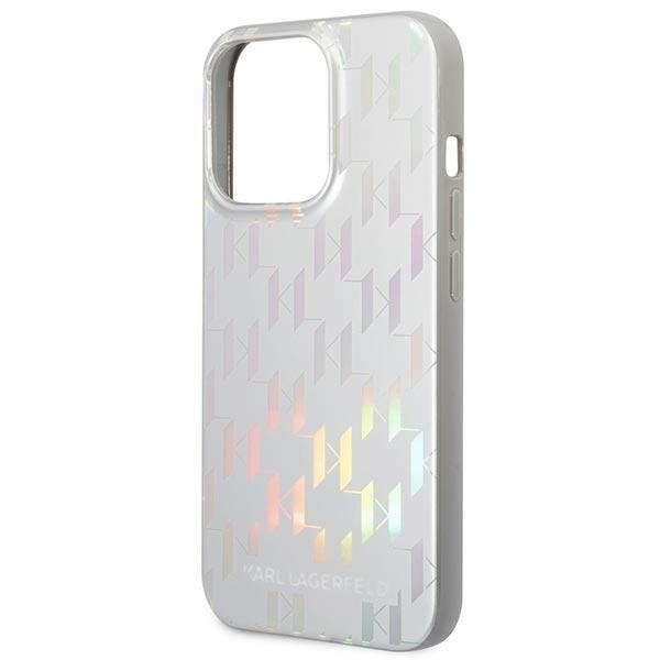 Etui KARL LAGERFELD Apple iPhone 14 Pro Max Monogram Iridescent Srebrny Hardcase