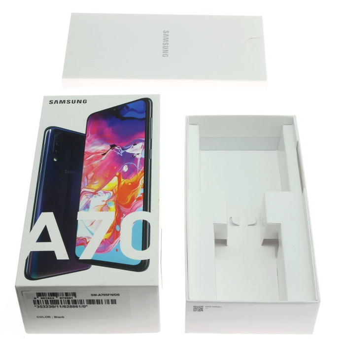 PUDEŁKO SAMSUNG Galaxy A70 Black 128GB SM-A705/DS Oryginalne EU 2 Pin