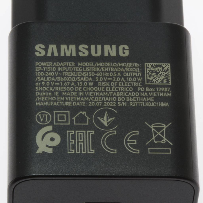 Oryginalna ŁADOWARKA SAMSUNG 15W USB-C EP-T1510EBE Fast Charging Czarna