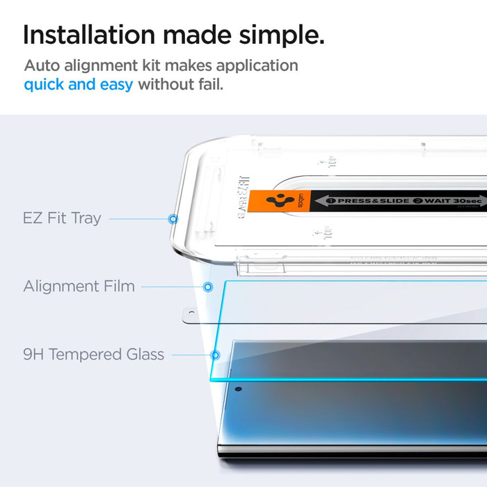 Szkło Hartowane Spigen Glas.tr ”ez Fit” 2-pack Samsung Galaxy S24 Ultra Clear