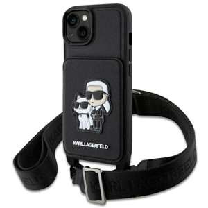 Etui Karl Lagerfeld KLHCP14MCSAKCPMK iPhone 14 Plus 6.7" hardcase czarny/black Crossbody Saffiano Karl & Choupette Case