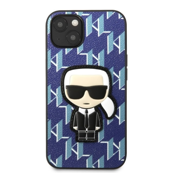 Etui Karl Lagerfeld Klhcp13mpmnikbl iPhone 13 6,1" Hardcase Niebieski/blue Monogram Ikonik Patch Case