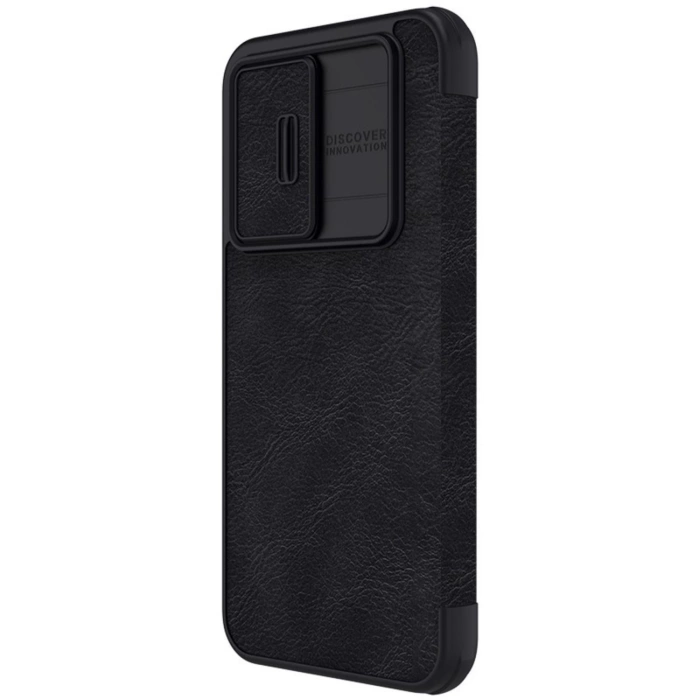 Nillkin Qin Pro Leather Case Samsung A54 5G, BLACK / CZARNY