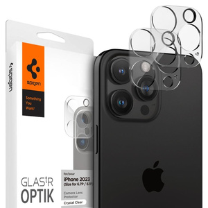 OSŁONA APARATU SPIGEN OPTIK.TR CAMERA PROTECTOR 2-PACK IPHONE 14 PRO / PRO MAX / 15 PRO / 15 PRO MAX / 16 PRO / 16 PRO MAX CRYSTAL CLEAR