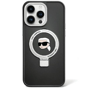 Etui Karl Lagerfeld KLHMP15LHMRSKHK iPhone 15 Pro 6.1" czarny/black hardcase Ring Stand Karl Head MagSafe Case