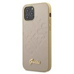 Etui GUESS Apple iPhone 12 Mini Iridescent Love Script Gold Logo Złoty Hardcase