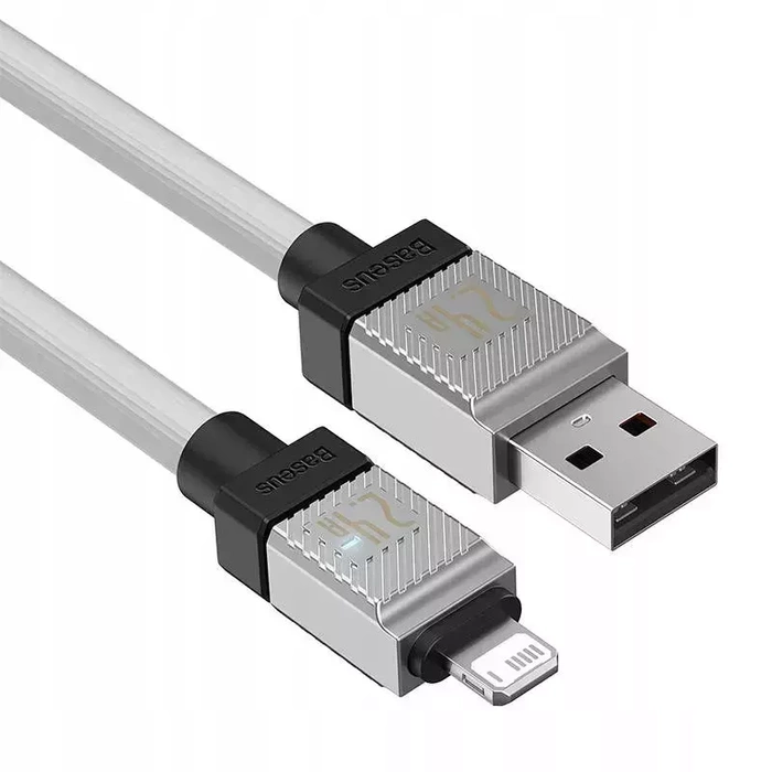 BASEUS kabel USB do Apple Lightning 8-pin CoolPlay 2,4A 2m biały CAKW000502