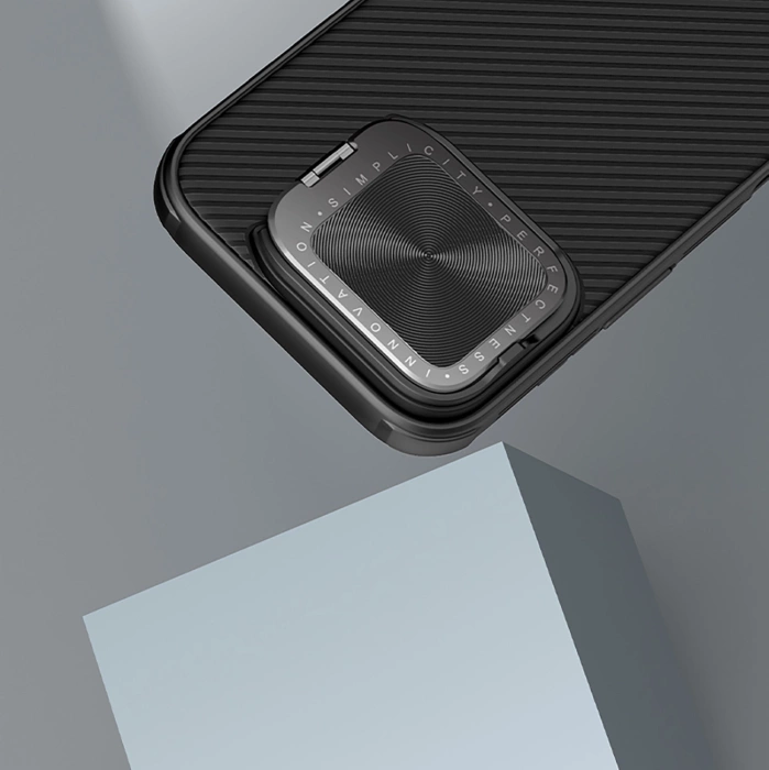 Etui Nillkin CamShield Prop Case na iPhone 16 Pro Max z osłoną na aparat i podstawką - czarne