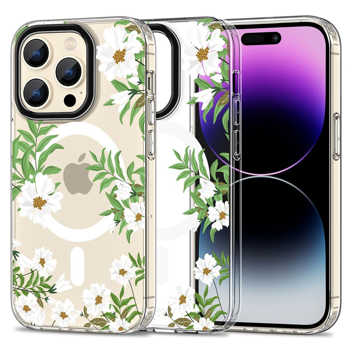 Etui Tech-protect Magmood Magsafe iPhone 15 Pro Max Spring Daisy Case