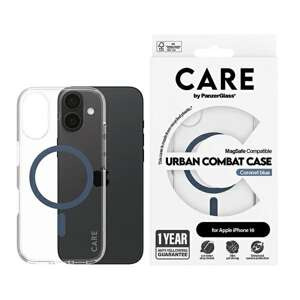 Etui CARE by PanzerGlass Flagship Case iPhone 16 6,1" niebieski/blue MagSafe 1365