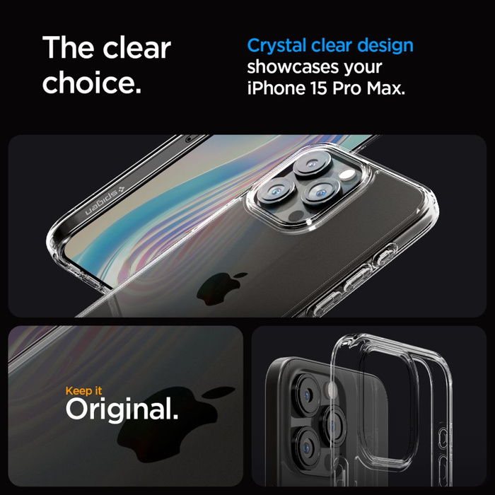 Etui iPhone 15 Pro Max Spigen Ultra Hybrid Crystal Clear