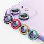 Szkło Hartowane USAMS Apple iPhone 11 Camera Lens Metal Ring Żółty Glass