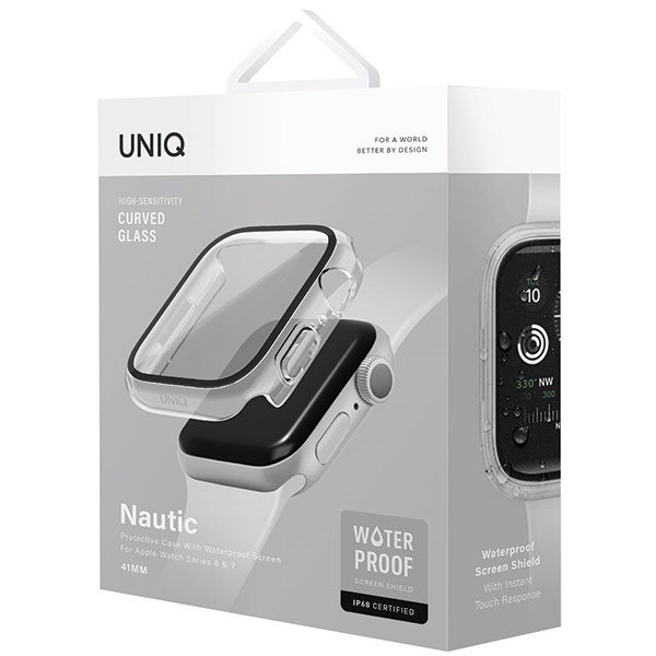 Etui UNIQ Nautic Apple Watch Series 7/8 41mm przezroczysty/dove clear Case