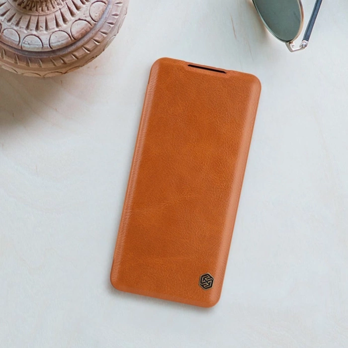 Nillkin Qin skórzana kabura etui Xiaomi Mi 11 brązowy