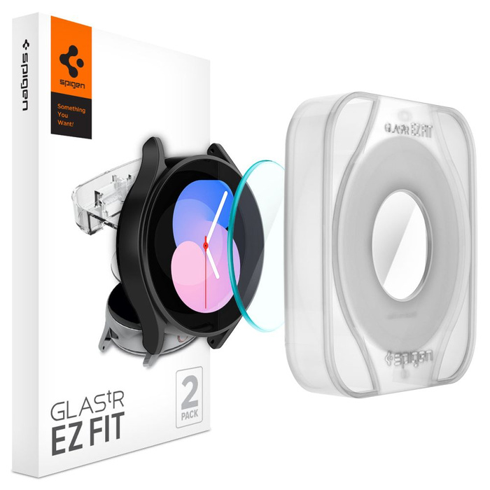 SZKŁO HARTOWANE SPIGEN GLAS.TR ”EZ-FIT” 2-PACK GALAXY WATCH 4 / 5 (40 MM)