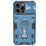 Nillkin CamShield Armor Pro Case etui iPhone 14 Pro Max pancerny pokrowiec z osłoną na aparat ring podstawka niebieskie