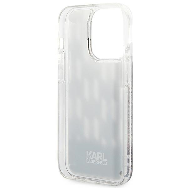 Etui KARL LAGERFELD Apple iPhone 14 Pro Liquid Glitter Monogram Czarny Hardcase