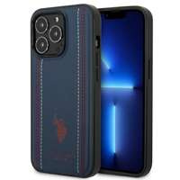 Etui US Polo USHCP14XPFAV iPhone 14 Pro Max 6,7" granatowy/navy blue Leather Stitch