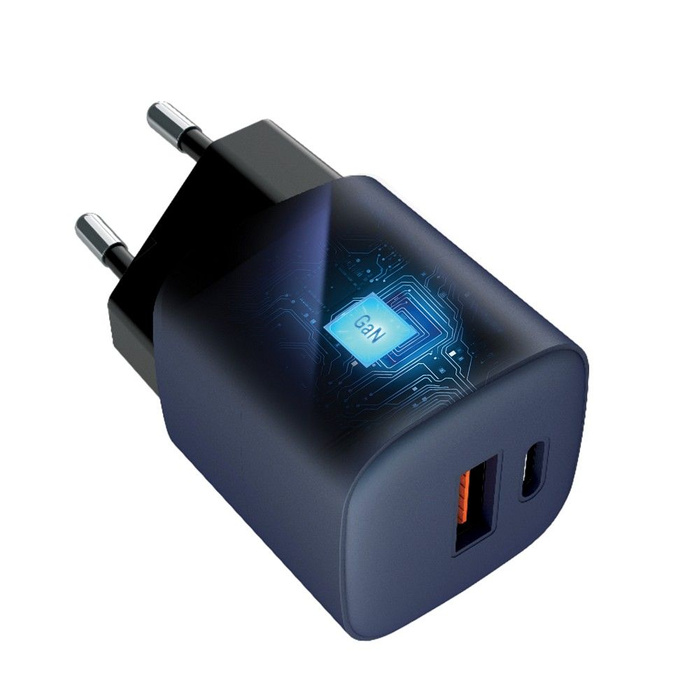 FORCELL F-ENERGY GaN VT-31 ładowarka sieciowa Typ C + USB A PD QC4.0 3A 33W szara