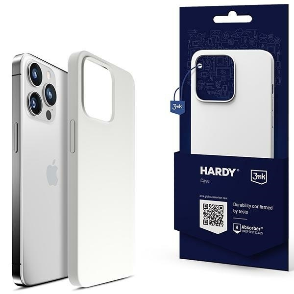 Etui 3MK Hardy Case iPhone 13 Pro 6,1" srebrno-biały/silver-white MagSafe