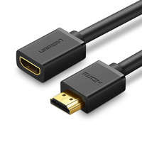 Ugreen kabel przewód adapter przejściówka przedłużacz HDMI (żeński) - HDMI (męski) 4K 10,2 Gbps 340 Mhz audio ethernet 1 m czarny (HD107 10141)