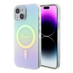 Etui Guess GUHMP15SHITSQ iPhone 15 6.1" turkusowy/turquoise hardcase IML Iridescent MagSafe Case