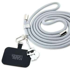 Pasek Karl Lagerfeld KLUCNMSCKIG Universal CBDY Cord pasek szary/grey