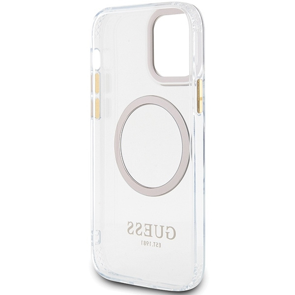 Etui Guess GUHMP12MHTRMD iPhone 12/12 Pro 6.1" złoty/gold hardcase Metal Outline Magsafe Case