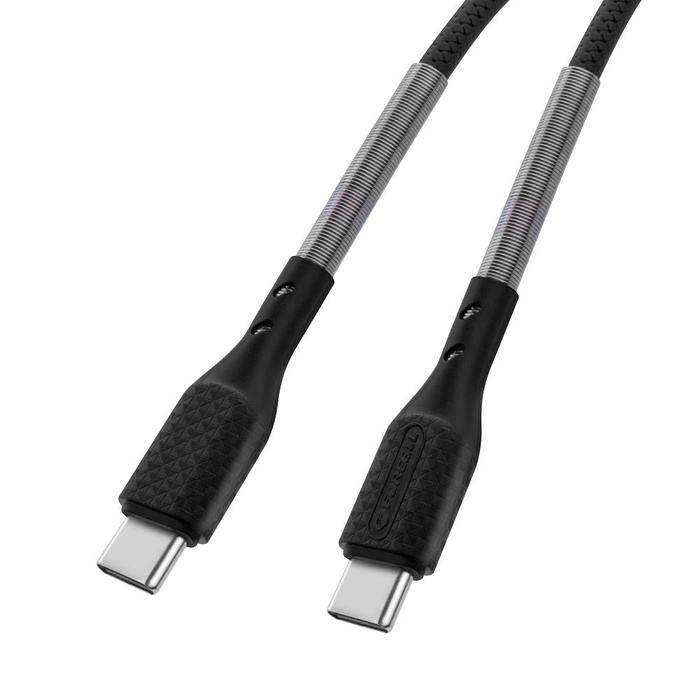 FORCELL F-ENERGY Carbon CB-02C kabel Typ C do Typ C PD QC3.0 5A 60W 1 m czarny