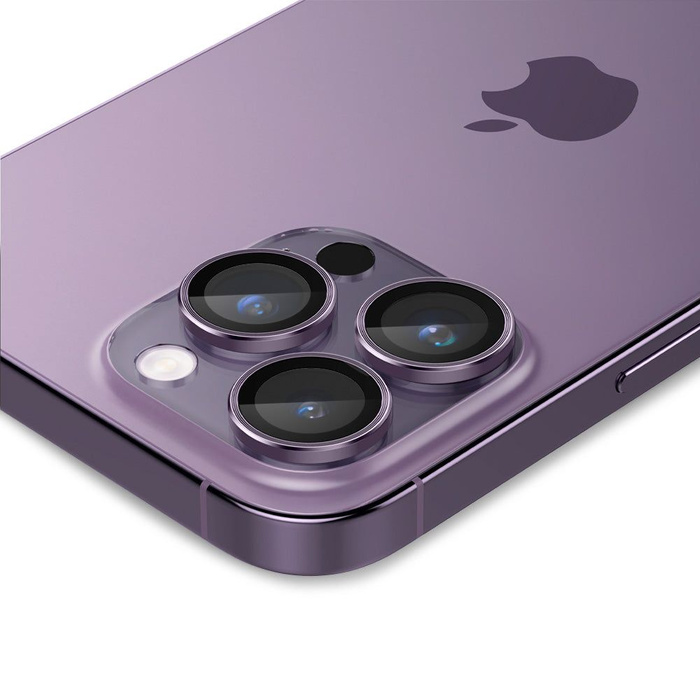 Osłona Aparatu Spigen Optik.tr ”ez Fit” Camera Protector 2-pack iPhone 14 Pro / 14 Pro Max Deep Purple