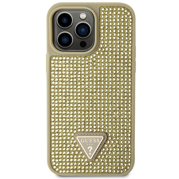 Etui Guess GUHCP14XHDGTPD iPhone 14 Pro Max 6.7" złoty/gold hardcase Rhinestone Triangle Case